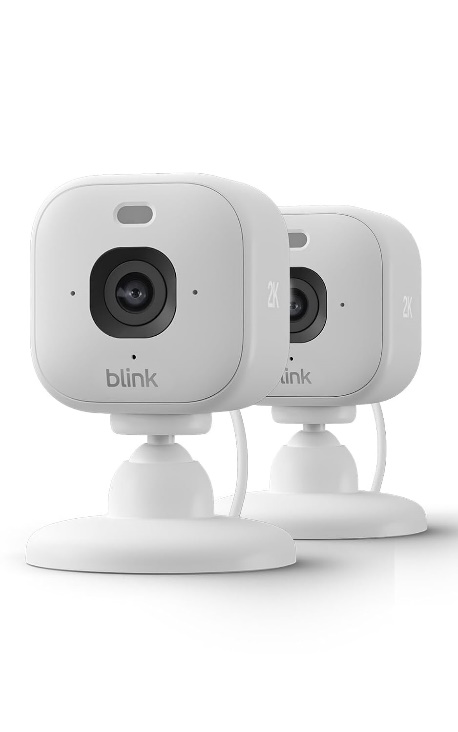 Zwei kompakte Blink Mini 2 Kameras