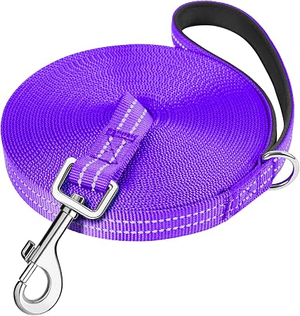 Violette Schleppleine aus Gurtband mit Handschlaufe