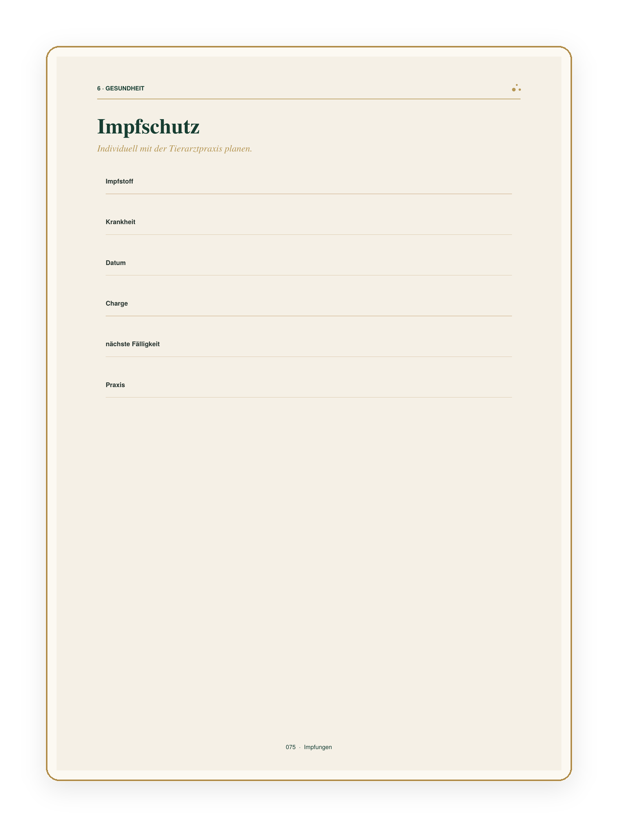 Vorschau: Impfschutz-Seite des Luxury Journal