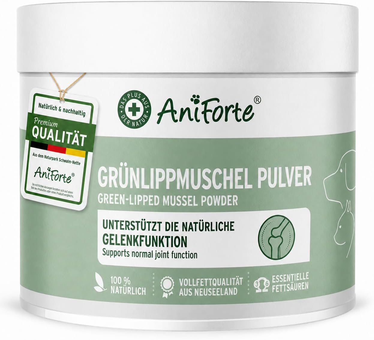 AniForte Grünlippmuschelpulver Produktverpackung