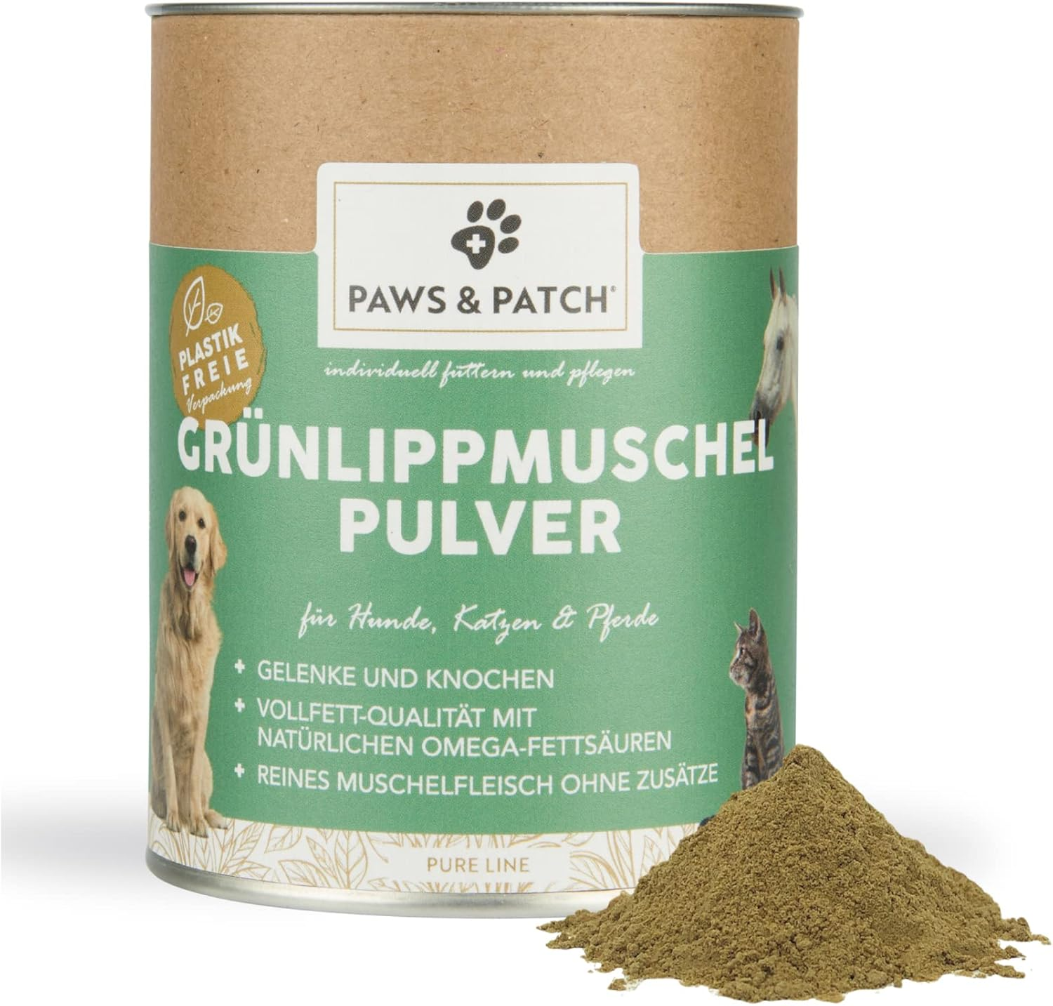 PAWS & PATCH Grünlippmuschel Produktverpackung